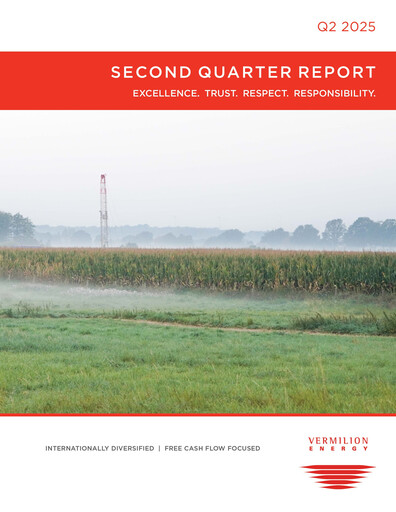 Thumbnail Vermilion Energy
 Quarterly Report 2025-q2