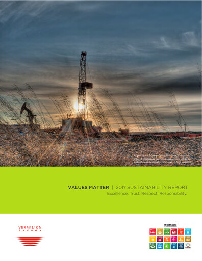 Thumbnail Vermilion Energy
 Sustainability Report 2017