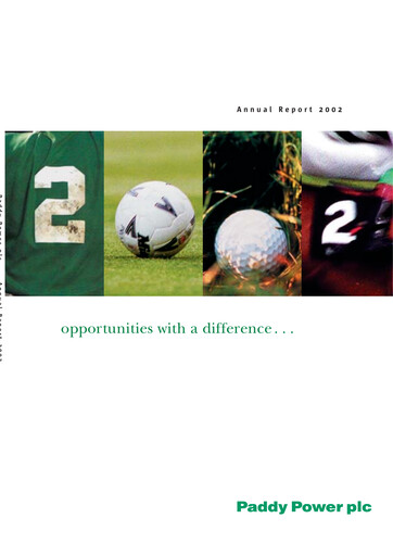 Thumbnail Flutter Entertainment Annual Report 2002