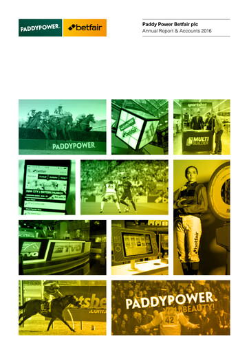 Thumbnail Flutter Entertainment Annual Report 2016