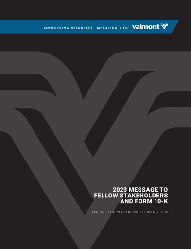 Thumbnail Valmont Industries
 Annual Report 2023