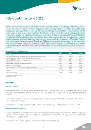 Thumbnail Vale Quarterly Report 2023-q3