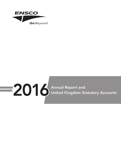 Thumbnail Valaris Annual Report 2016