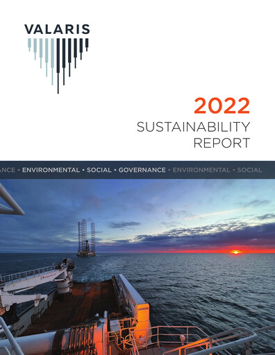Thumbnail Valaris Sustainability Report 2022