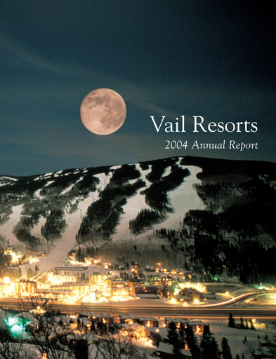 Thumbnail Vail Resorts
 Annual Report 2004