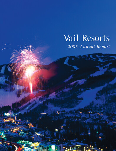 Thumbnail Vail Resorts
 Annual Report 2005