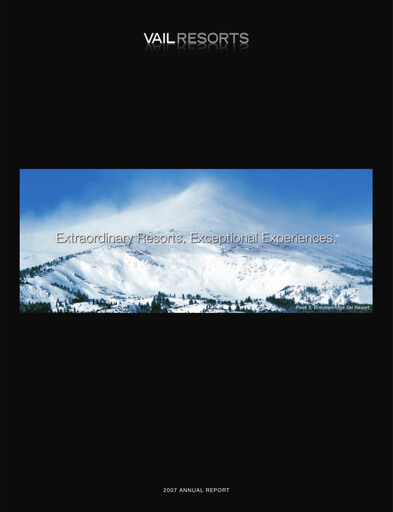 Thumbnail Vail Resorts
 Annual Report 2007