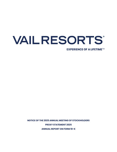 Thumbnail Vail Resorts
 Annual Report 2025