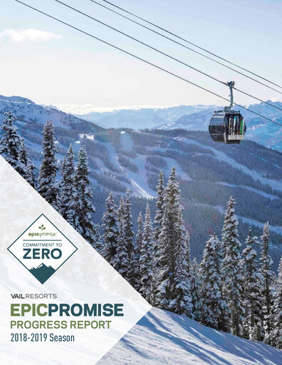 Thumbnail Vail Resorts
 Sustainability Report 2019