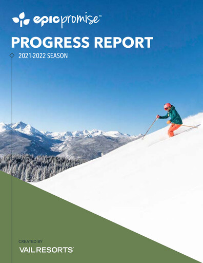 Thumbnail Vail Resorts
 Sustainability Report 2022