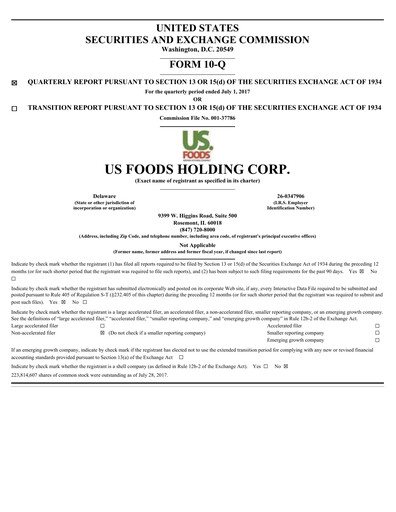 Thumbnail US Foods Quarterly Report 2017-q2