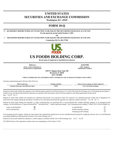 Thumbnail US Foods Quarterly Report 2021-q3