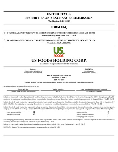 Thumbnail US Foods Quarterly Report 2026-q2