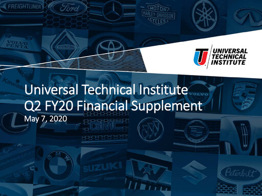 Vorschaubild Universal Technical Institute Quartalsbericht 2020-q2