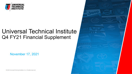 Vorschaubild Universal Technical Institute Quartalsbericht 2021-q4