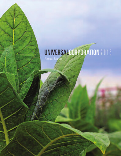 Thumbnail Universal Corporation
 Annual Report 2014-2015
