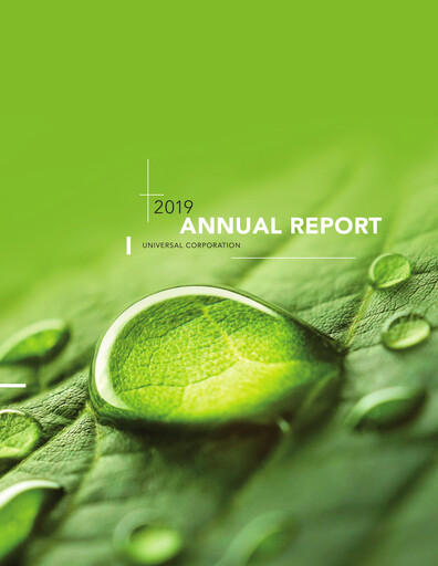 Thumbnail Universal Corporation
 Annual Report 2018-2019