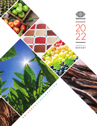 Thumbnail Universal Corporation
 Annual Report 2021-2022