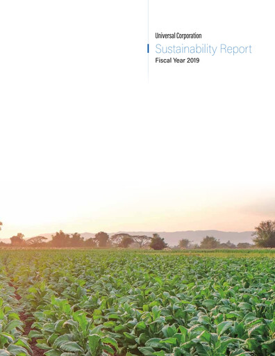 Thumbnail Universal Corporation
 Sustainability Report 2018-2019