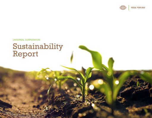Thumbnail Universal Corporation
 Sustainability Report 2021-2022