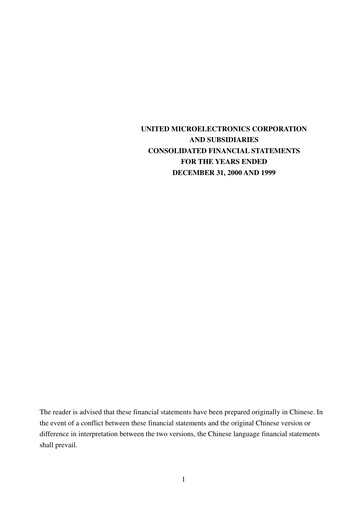 Thumbnail United Microelectronics Financial Statement 2000