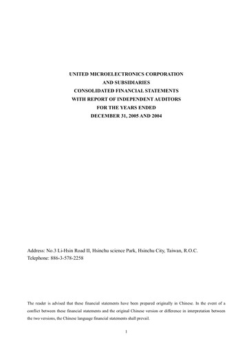 Thumbnail United Microelectronics Financial Statement 2005