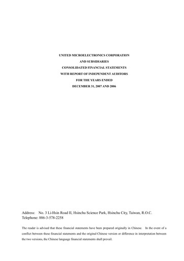 Thumbnail United Microelectronics Financial Statement 2007