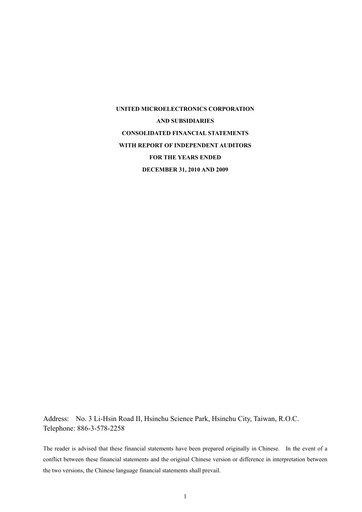 Thumbnail United Microelectronics Financial Statement 2010