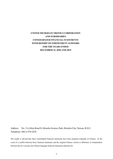 Thumbnail United Microelectronics Financial Statement 2020