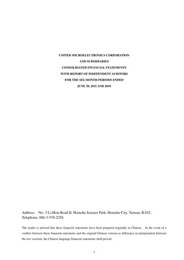 Thumbnail United Microelectronics Half-year Report 2011-h1