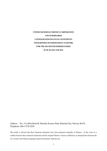 Thumbnail United Microelectronics Half-year Report 2012-h1