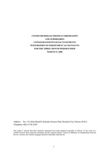 Thumbnail United Microelectronics Quarterly Report 2008-q1