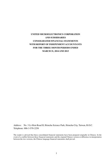Thumbnail United Microelectronics Quarterly Report 2014-q1