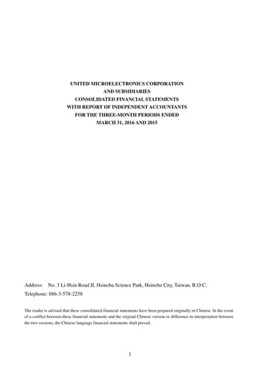 Thumbnail United Microelectronics Quarterly Report 2016-q1
