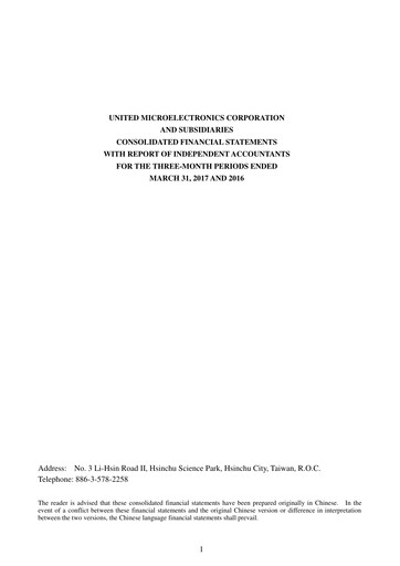 Thumbnail United Microelectronics Quarterly Report 2017-q1