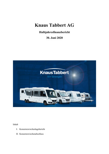 Thumbnail Knaus Tabbert AG Half-year Report 2020-h1