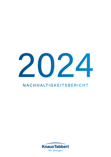 Miniature Knaus Tabbert AG Rapport de durabilité 2024