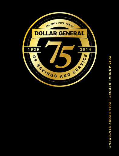 Thumbnail Dollar General Annual Report 2013