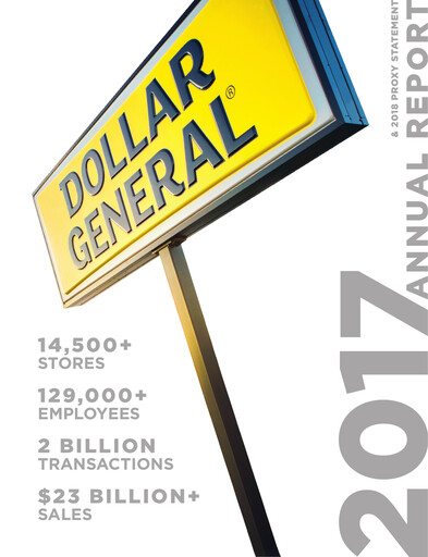 Thumbnail Dollar General Annual Report 2017