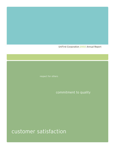Thumbnail UniFirst Annual Report 2002