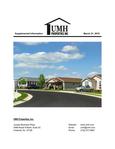 Thumbnail UMH Properties Quarterly Report 2015-q1
