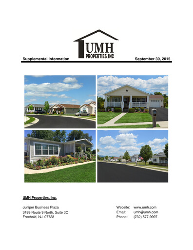Thumbnail UMH Properties Quarterly Report 2015-q3