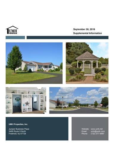 Thumbnail UMH Properties Quarterly Report 2016-q3