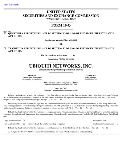 Thumbnail Ubiquiti Quarterly Report 2012-q3