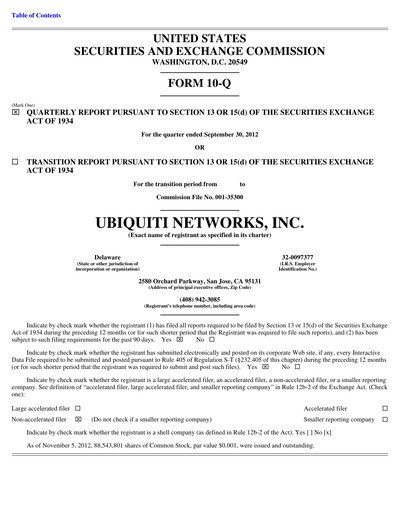 Thumbnail Ubiquiti Quarterly Report 2013-q1