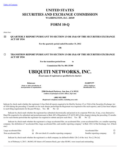 Thumbnail Ubiquiti Quarterly Report 2013-q2