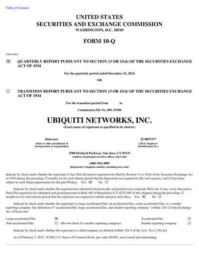 Thumbnail Ubiquiti Quarterly Report 2015-q2