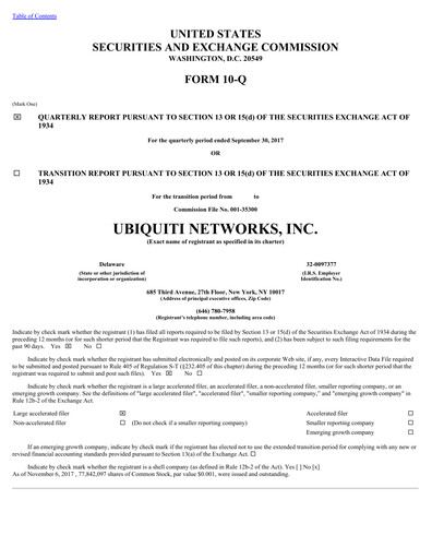 Thumbnail Ubiquiti Quarterly Report 2018-q1