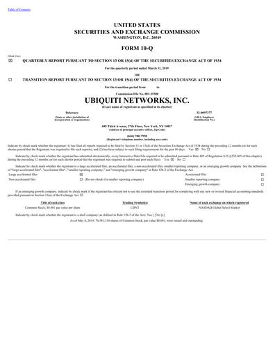 Thumbnail Ubiquiti Quarterly Report 2019-q3