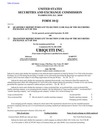 Thumbnail Ubiquiti Quarterly Report 2021-q1